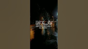 وَمَا هَذِهِ الْحَيَاةُ الدُّنْيَا إِلَّا لَهْوٌ وَلَعِبٌ | القارئ : عبدالرحمن مسعد |
