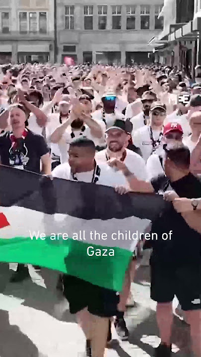 PSG supporters chant ‘We are all the children of Gaza’ ahead of UEFA final