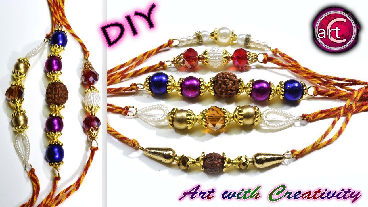 5 Easy Bead Rakhi | Raksha bandhan | DIY Rakhi | #Artwithcreativity 238 ...