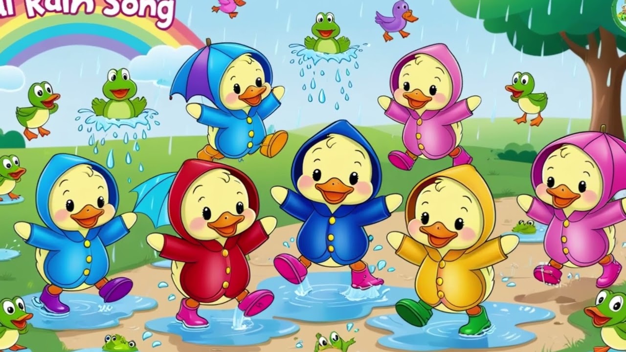 🎵 Ducky's Rainy Day Dance – Sing, Splash & Play! 🌧️🦆  Kids Fun Song@Kinderverse-Nursery-Raymes
