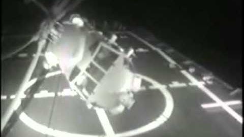 Helicopter Rollover at Sea