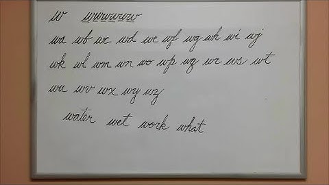 How to Connect Cursive W - American Handwriting