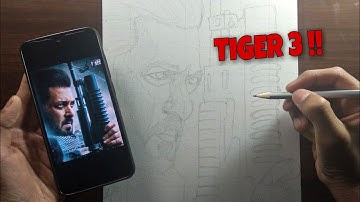 Tiger 3 drawing , Salman Khan drawing | tiger 3 | Outline tutorial