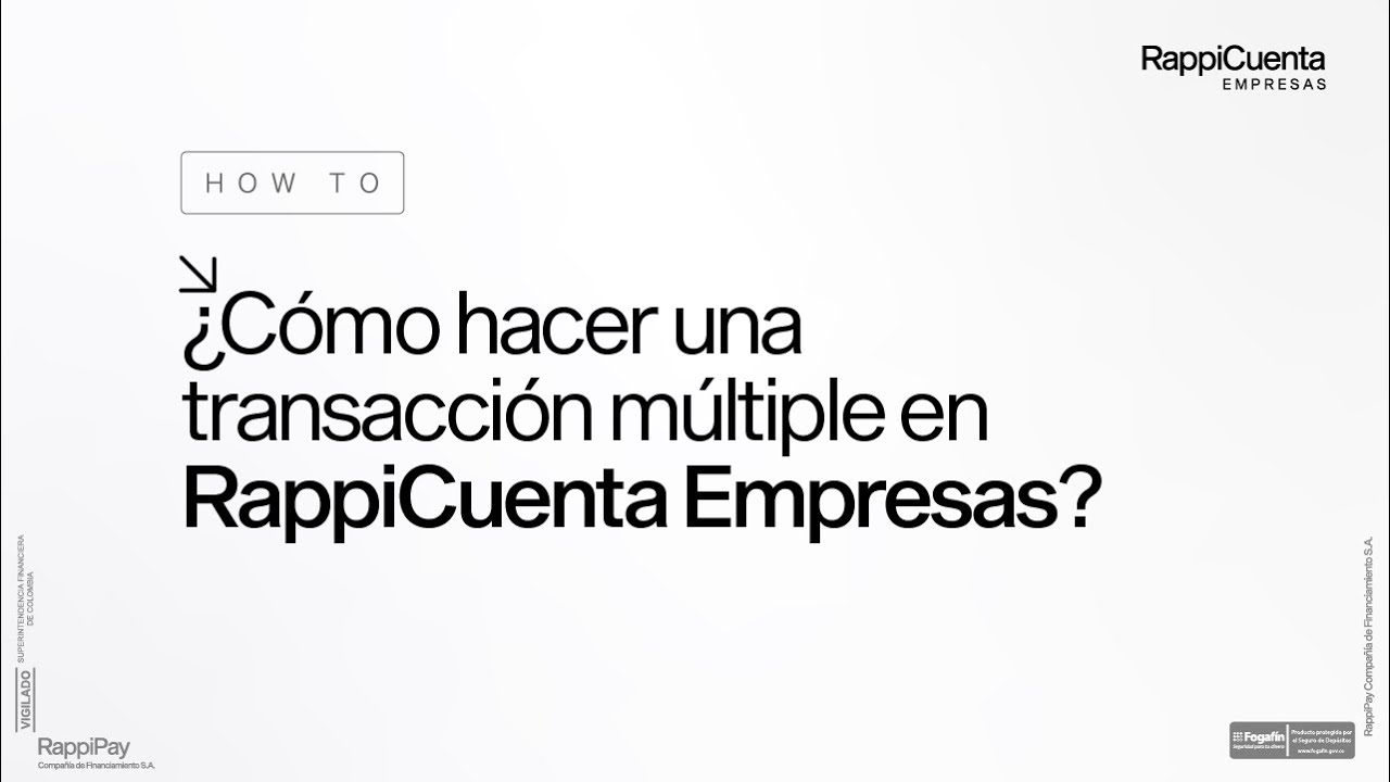 5. ¿Cómo hacer una transacción múltiple en RappiCuenta Empresas? - YouTube