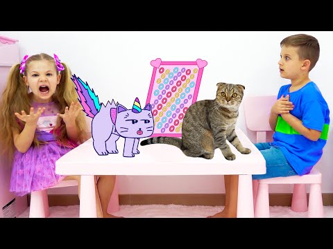 Диана Рома и их Приключения с Кошками в мультяшном мире
