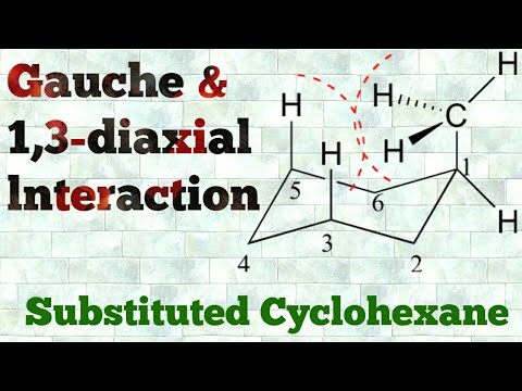 Gauche இன்டராக்ஷன்/ 1,3-diaxial interaction/ மாற்று சைக்ளோஹெக்ஸேன்