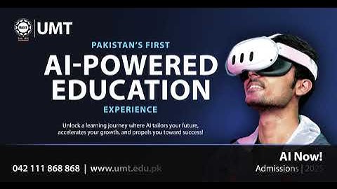 AI Powered Education at UMT | Transforming Learning with Technology | Apply Now!
