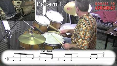 Afrobeat drumming - Fela Kuti/Tony Allen style drums - Afro-beat rhythms. 30 Drum pattern examples