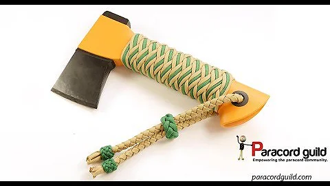 Paracord axe handle wrap- 3 bight turk's head