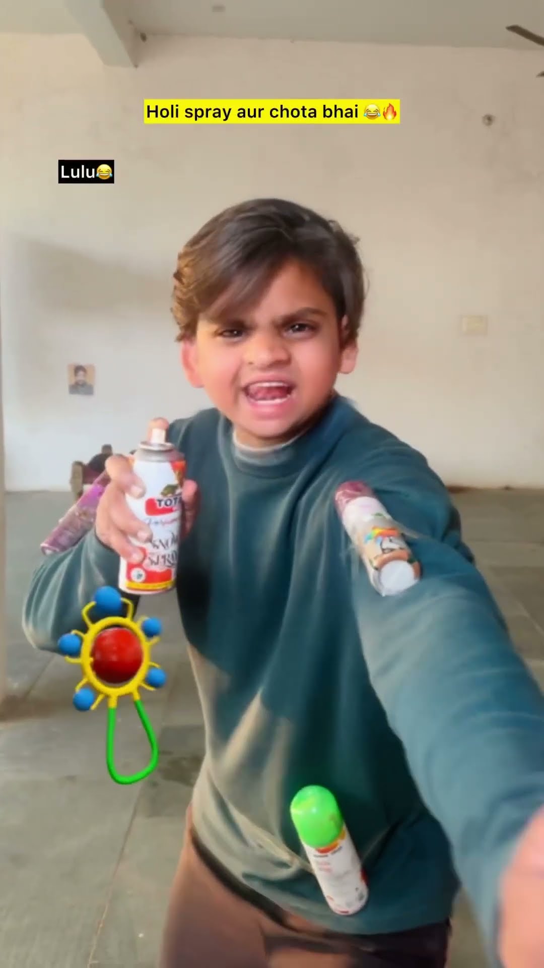 Holi spray aur chota bhai ??| indian family #shorts #indian  #relatable #holi #chaman #chotabhai