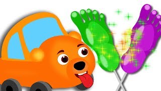 Gummy Bear Cars learn colors magic foot lollipop new episodes! finger family rhymes for kids by Gummy Bear & PetBuds 3,902 views 6 years ago 10 minutes, 24 seconds
