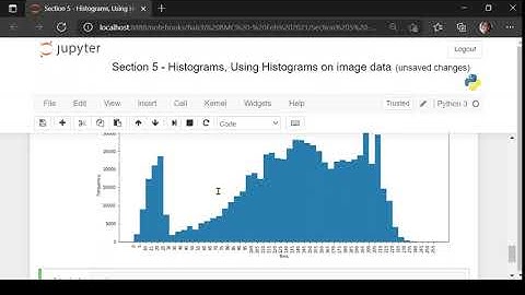 Data Visualization using matplotlib - Section 5: Histograms, Using Histograms on image data