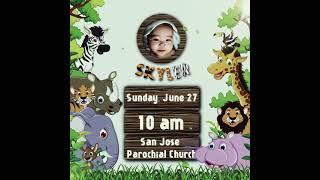 Willem Skyler Rei's Christening Video Invitation ❤️