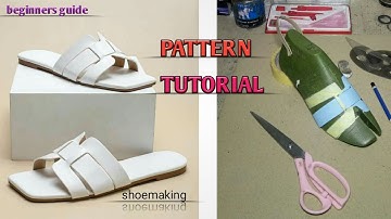 How to make this trendy ladies slide slippers pattern #shoemaking #beginners