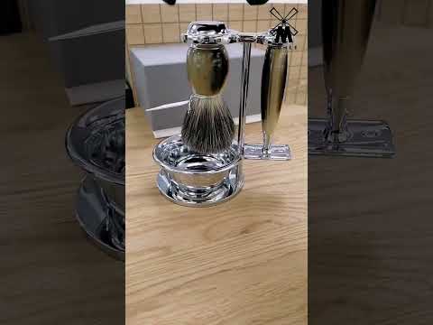 Бритвенный набор MUEHLE VIVO натуральный барсучий ворс, Т-образная бритва, чаша | PenForMen