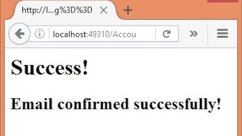 How to add Email Confirmation to project in ASP.NET CORE