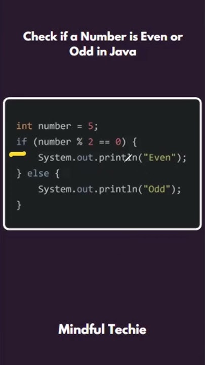 Check if a number is even or odd in Java #Even #Odd #Java # ...