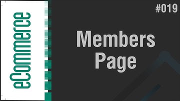 eCommerce Shop in Arabic #019  - Members Page - Start Creating Page