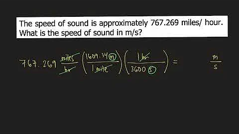 What is the speed of sound in miles an hour? (2023)