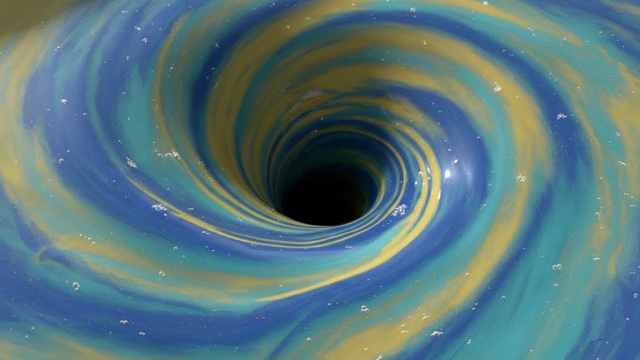 Relaxing whirlpool hole in forest 