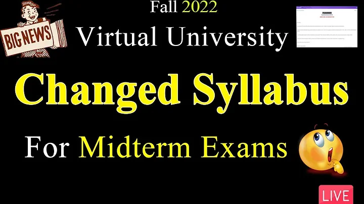 Bad News! Syllabus Updated For Midterm Exams Fall 2022 | Must Visit Announcement Tab | VU Mentor