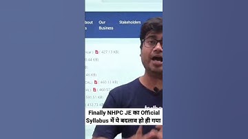 NHPC SYLLABUS 2023 | NHPC JE SYLLABUS 2023 | NHPC JE RECRUITMENT 2023 #shorts #shortsfeed #ytshorts