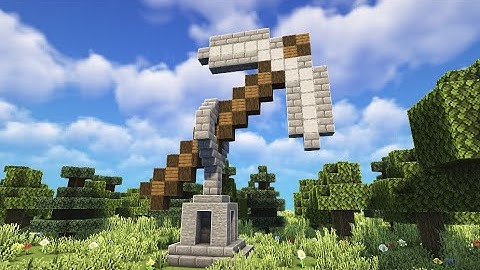 How to Build a Pickaxe Statue in Minecraft – Easy Tutorial!