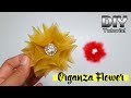 DIY - Tutorial Organza Fabric Flower 02 | Simple For Beginners | Bunga serut dari kain kaca