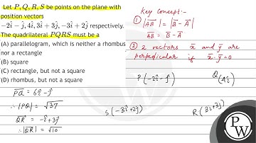 Let \( P, Q, R, S \) be points on the plane with position vectors \( -2 \hat{i}-\hat{j}, 4 \hat{...