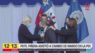 Presidente Piñera encabezó ceremonia de cambio de mando de la PDI