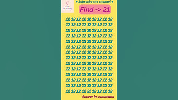Find 21 🧐🔎🤓🏆 | #shorts #ytshorts #tiktok #viral #trending #maths #yt#zarooratrishta #truedialogue