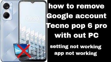 How to remove Google account Tecno pop 6 pro with out PC In a simple way#tecno #tecnofrpbypass 
