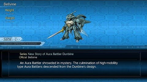 Ally Bellvine All Attacks (Aura Battler Dunbine), Super Robot Wars T.