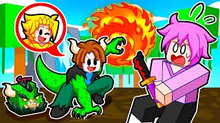 I Pretended to be NOOB with DINO FRUIT (Roblox Blox Fruits)