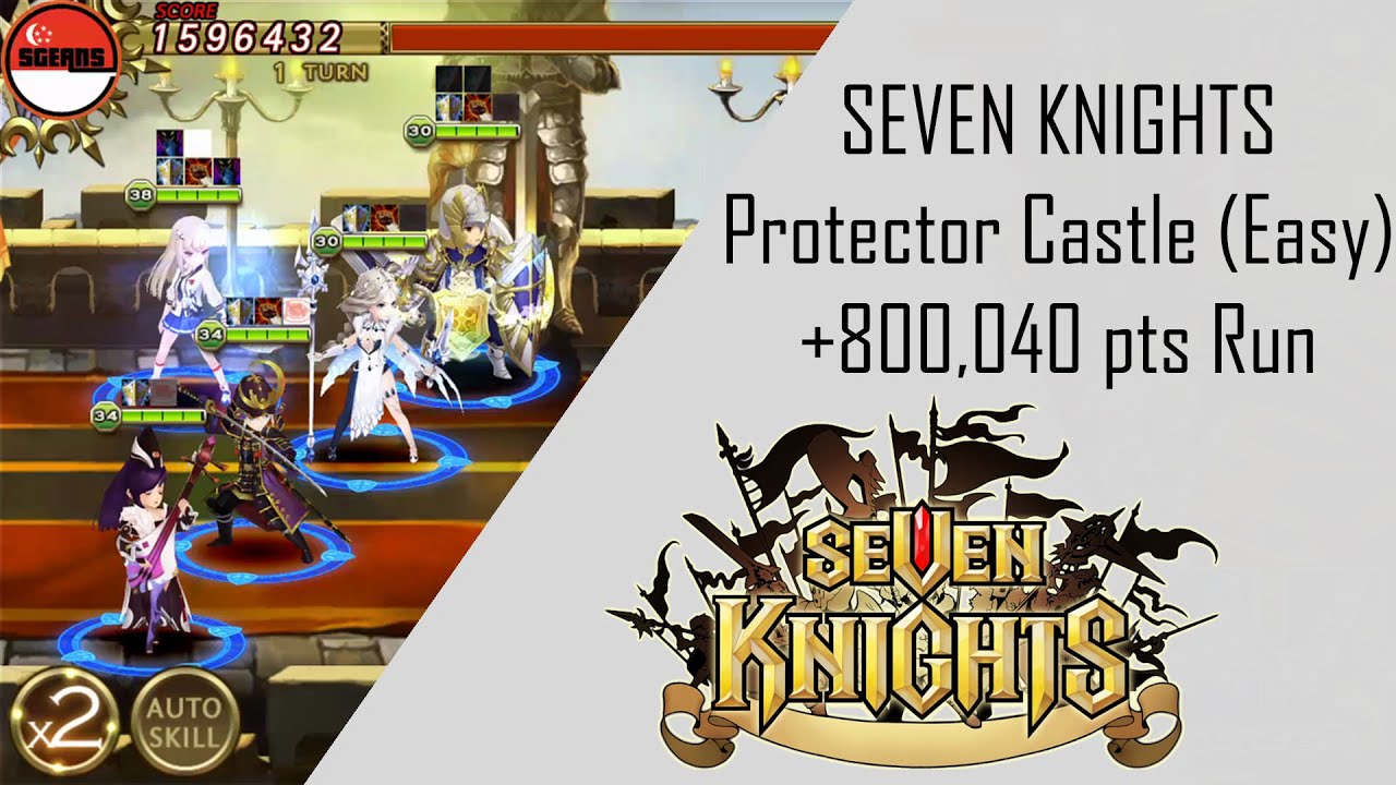 [7Knights] Protector Castle Rudy Castle Rush (Easy Mode) +800,040pts