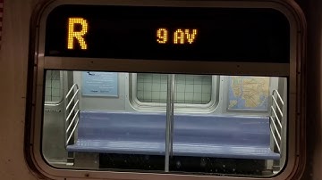 MTA NYC Subway: R160 (R) Train Recording Announcement to 9th Avenue via West End Line