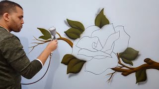 Een Kenmerkende Stijl Voor Het Tekenen Van Een Verrassend 3D-Roos