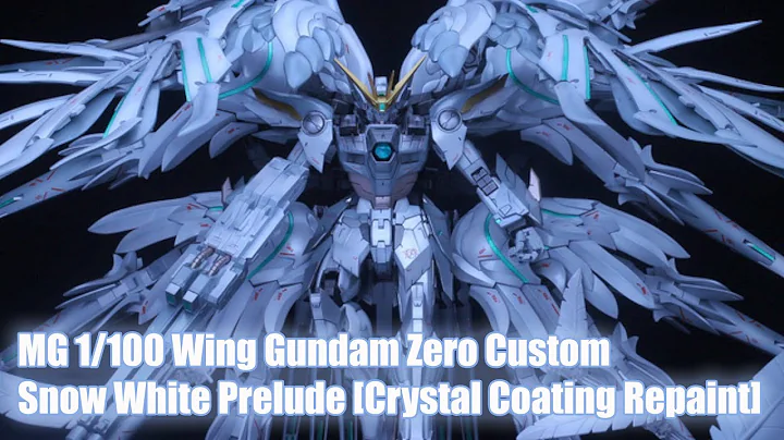 MG 1/100 Wing Gundam Zero Custom Snow White Prelude [Crystal Coating Repaint] - Painted Build