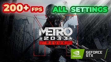 Metro 2033 GTX 1650 - 1080p Low to Very High Settings Benchmark