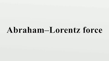 Abraham–Lorentz force