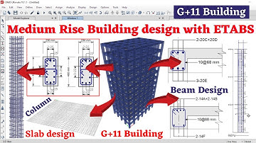 Complete medium rise G+11 building in ETABS software | civil engineering | structural design |