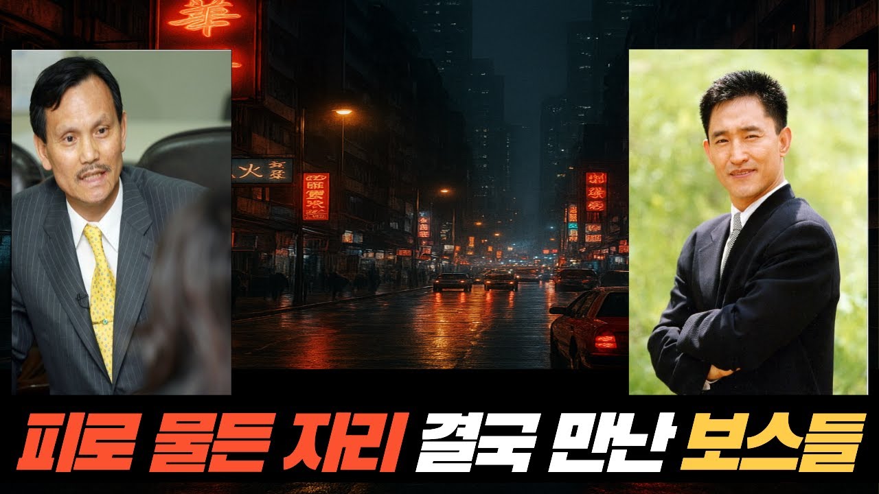 피로물든자리 결국 만난 보스들(조양은과 김태촌)