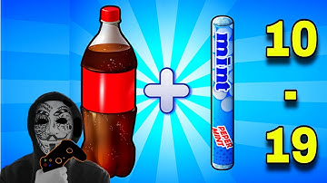 Coca Cola and Mentos - Drop and Explode Soda Geyser Level 10 to 19 | Game YJ