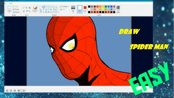 How to draw spider-man /MS paint/easy