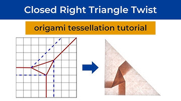 Closed Right Triangle Twist Origami Tessellation Tutorial