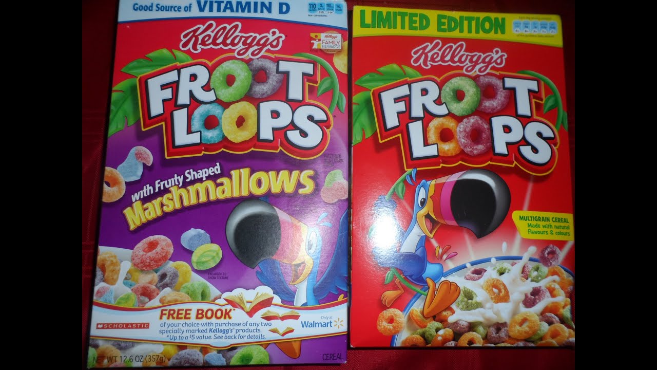 British Kellogs Froot Loops Vs American USA imported version. What a ...