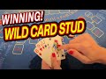 Big winner on wild card stud poker 