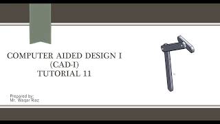SolidWorks Tutorial 11 | Assembly Basics | Double Pendulum
