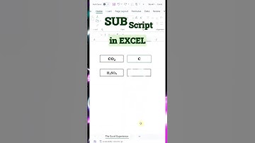 "SUB-SCRIPT & SUPER-SCRIPT IN EXCEL" Like, share & follow for more #exceltech #motivation #excel