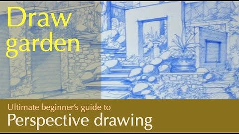 Perspective Drawing : Draw A garden 17: Curve steps in multi point perspective.. monochrome. #shorts